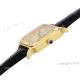 TWF Yellow Gold Cartier Santos-Dumont Gold Face Black Leather Strap Copy Watch For Men And Women (6)_th.jpg